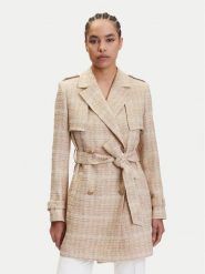 Marciano Guess Płaszcz przejściowy 5YGL00 7302A Beżowy Regular Fit. Brązowe płaszcze damskie Marciano Guess, z aplikacjami, z bawełny, bez kaptura. Za 1,389.00 zł.
