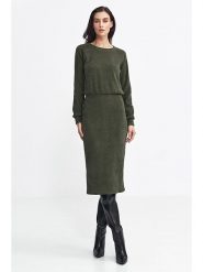 Nife Sukienka w kolorze khaki rozmiar: 40. Brązowe sukienki damskie Nife, bez wzorów, bez ramiączek. Za 176.08 zł.