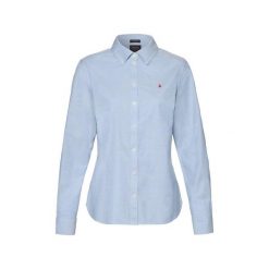 Damska koszulka z długim rękawem Musto Oxford. Niebieskie bluzki damskie Musto, bez wzorów, bez kołnierzyka, bez ramiączek. Za 421.50 zł.