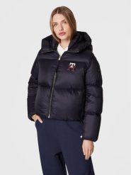Tommy Hilfiger Kurtka puchowa Monogram WW0WW37479 Granatowy Regular Fit. Niebieskie kurtki damskie Tommy Hilfiger, xl, bez wzorów, z puchu, bez kaptura. Za 1,009.00 zł.
