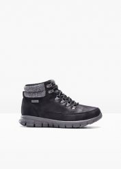 Kozaki sznurowane Skechers. Czarne kozaki damskie bonprix, bez obcasa, bez zapięcia. Za 299.99 zł.