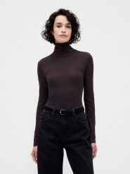 GAP Golf w kolorze brązowym rozmiar: L. Brązowe golfy damskie GAP, l, bez wzorów, z bawełny, bez ramiączek. Za 91.56 zł.