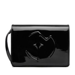 Torebka Eva Minge. Czarne listonoszki damskie Eva Minge, bez wzorów, bez dodatków. Za 179.99 zł.