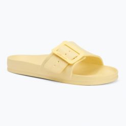 Klapki damskie Ellesse Eloise. Żółte klapki damskie Ellesse, bez wzorów, z materiału, bez obcasa, bez zapięcia. Za 52.99 zł.