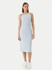 Calvin Klein Jeans Sukienka codzienna LV044F208G Niebieski Slim Fit. Niebieskie sukienki damskie Calvin Klein Jeans, bez wzorów, z jeansu, bez ramiączek. Za 409.99 zł.