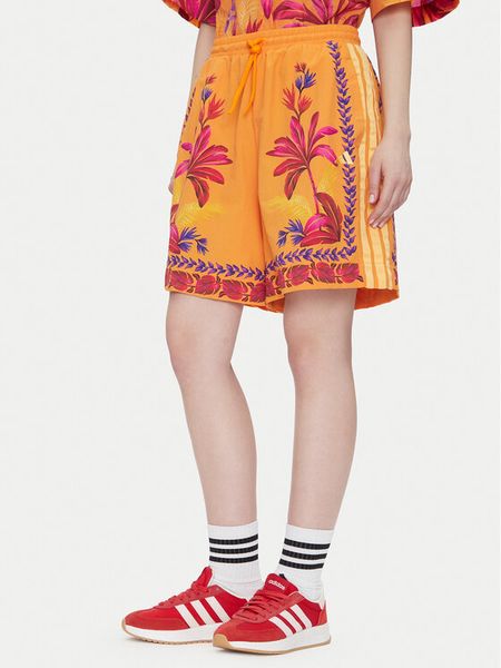 Adidas Szorty sportowe FARM JD6289 Pomarańczowy Loose Fit. Brązowe spodenki sportowe damskie Adidas, xs, bez wzorów, z syntetyku. Za 309.99 zł.