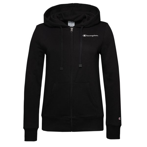 Bluzy sportowa damska Champion Hooded Full Zip Sweatshirt. Czarne kardigany damskie Champion, na zimę, bez kołnierzyka. Za 172.89 zł.