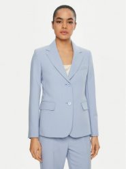 Weekend Max Mara Marynarka Uva 2515041041 Błękitny Slim Fit. Niebieskie marynarki i żakiety damskie Weekend Max Mara, bez wzorów, z syntetyku. Za 949.99 zł.