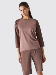 4F Koszulka sportowa w kolorze jasnoróżowym rozmiar: S. Różowe koszulki sportowe damskie 4F, s, bez wzorów, z materiału, bez ramiączek, outdoorowe. Za 63.95 zł.