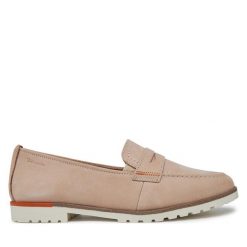 Mokasyny Tamaris. Brązowe mokasyny damskie Tamaris, bez obcasa. Za 219.99 zł.