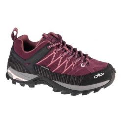 Damskie Buty Turystyczne Rigel Suede Low Cut. Czarne obuwie trekkingowe damskie CMP, z materiału, bez zapięcia. Za 621.99 zł.