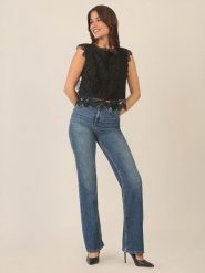APART Bluzka w kolorze czarnym rozmiar: 40. Czarne bluzki damskie Apart, bez wzorów, z koronki, bez kołnierzyka, bez ramiączek. Za 249.95 zł.
