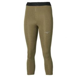 Damskie legginsy 3/4 Mizuno Core Impulse. Zielone legginsy damskie Mizuno, l, bez wzorów, z materiału, do biegania. Za 213.00 zł.