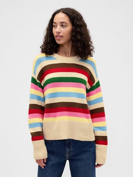 GAP Sweter ze wzorem rozmiar: L. Swetry klasyczne damskie GAP, l, z bawełny, bez kołnierzyka. Za 170.03 zł.