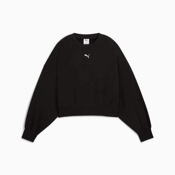 Bluza damska Puma WARDROBE ESS OVER-OVERSIZED TR 62974801. Czarne bluzy damskie Puma, l, bez wzorów, z bawełny, bez kaptura. Za 181.33 zł.