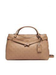 Guess Torebka Ella Logo HWPD97 46060 Beżowy ciemny. Brązowe torebki klasyczne damskie Guess, ze skóry, bez dodatków. Za 634.99 zł.
