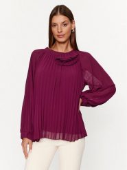 Dixie Bluzka C319Z019A Fioletowy Regular Fit. Fioletowe bluzki damskie Dixie, s, bez wzorów, z syntetyku, bez kołnierzyka, bez ramiączek. Za 599.99 zł.