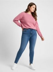 Jeansy mom fit plus size - niebieski. Niebieskie jeansy damskie Sinsay, plus size. Za 79.99 zł.