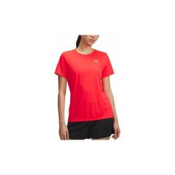 Koszulka T-Shirt Damski Under Armour Treningowy Szybkoschnący Lekki. Czerwone t-shirty damskie Under Armour, bez wzorów, bez kołnierzyka. Za 119.99 zł.