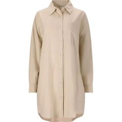 Sukienka damska z długim rękawem Athlecia Resort. Brązowe sukienki damskie Athlecia, bez wzorów, sportowe, bez ramiączek. Za 269.50 zł.