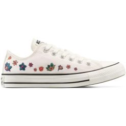 Buty sportowe Converse Chuck Taylor All Star Flowers. Brązowe obuwie sportowe casual damskie Converse, bez zapięcia. Za 390.00 zł.