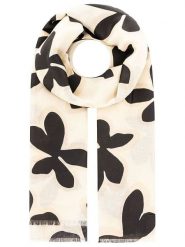 Zwillingsherz Szal "Simple Flower" w kolorze kremowo-czarnym - 180 x 88 cm rozmiar: onesize. Brązowe szaliki damskie Zwillingsherz, bez wzorów, z materiału. Za 94.95 zł.