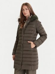 Geox Płaszcz zimowy Bettanie W5626H T3122 F3236 Zielony Regular Fit. Zielone płaszcze damskie Geox, na zimę, bez wzorów, z syntetyku, bez kaptura. Za 1,349.00 zł.