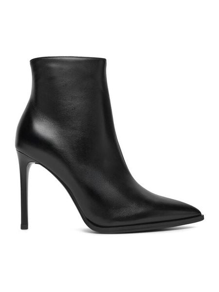 Eva Minge Botki EO-EILEN-E328-70B-Y164 Czarny. Czarne botki damskie Eva Minge, ze skóry, bez obcasa, na szpilce, bez zapięcia. Za 269.99 zł.