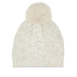 Czapka Guess. Białe czapki damskie Guess, na zimę, z aplikacjami. Za 169.99 zł.