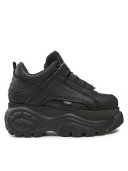 Buffalo London Sneakersy BN15332291 Czarny. Czarne obuwie sportowe damskie Buffalo London, z nubiku, bez zapięcia. Za 669.99 zł.