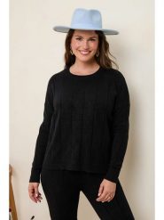 Curvy Lady Sweter w kolorze czarnym rozmiar: 44/46. Czarne swetry klasyczne damskie Curvy Lady, bez kołnierzyka. Za 127.35 zł.