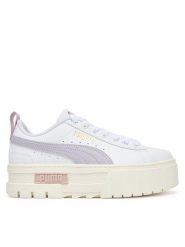 Puma Sneakersy Mayze Lth Jr 384527 33 Biały. Białe buty sportowe dziewczęce Puma, bez wzorów, ze skóry, bez zapięcia. Za 279.99 zł.