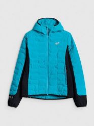 4F Kurtka trekkingowa z wypełnieniem Primaloft Silver damska - turkusowa L. Niebieskie kurtki damskie 4F, na lato, l, bez wzorów, z materiału, bez kaptura. Za 399.99 zł.