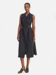 BOSS Sukienka codzienna Dimosa2 50557446 Granatowy Regular Fit. Niebieskie sukienki damskie Boss, bez wzorów, z bawełny, bez ramiączek. Za 1,649.00 zł.