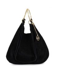 Mia Tomazzi Skórzana torebka "Tarabella" w kolorze czarnym - 34 x 30 x 11 cm rozmiar: onesize. Czarne torebki klasyczne damskie Mia Tomazzi, z materiału, przez ramię, bez dodatków. Za 272.31 zł.