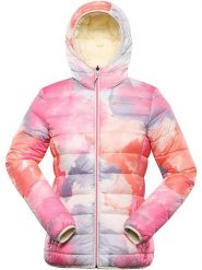 Alpine Pro Kurtka zimowa "Eroma" w kolorze kremowym ze wzorem rozmiar: XXL. Brązowe kurtki damskie Alpine Pro, na zimę, xxl, bez wzorów, z puchu, bez kaptura. Za 377.95 zł.