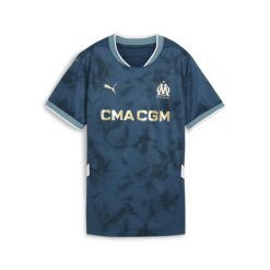 Damska koszulka wyjazdowa Olympique Marsylia 24/25 PUMA Ocean Tropic Bold Blue. Niebieskie koszulki damskie Puma, xs, bez wzorów, bez kołnierzyka, bez ramiączek. Za 403.00 zł.
