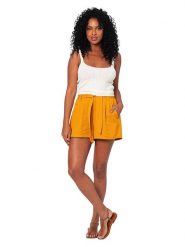 Aller Simplement Szorty w kolorze żółtym rozmiar: 38/40. Żółte szorty damskie Aller Simplement, bez wzorów, z podwyższonym stanem. Za 78.99 zł.