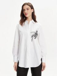 Marella Koszula Elam 2413111121 Biały Regular Fit. Białe koszule damskie Marella, bez wzorów, z bawełny, bez kołnierzyka, bez ramiączek. Za 419.99 zł.