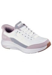 Tenisówki Skechers Model Slip-ins Vapor Foam Kolor Biały. Białe trampki damskie Skechers, z aplikacjami, z materiału, bez zapięcia. Za 369.99 zł.
