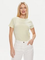 Guess T-Shirt Skylar V4GI09 J1314 Zielony Slim Fit. Zielone t-shirty damskie Guess, xs, z aplikacjami, z bawełny, bez kołnierzyka. Za 169.99 zł.