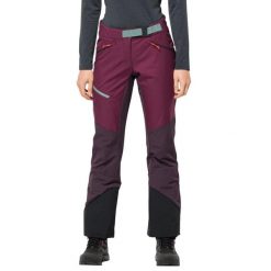 Damskie Spodnie Narciarskie Alpspitze. Fioletowe spodnie sportowe damskie Jack Wolfskin, na lato, bez wzorów, z materiału, narciarskie. Za 731.99 zł.