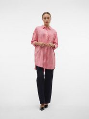 Vero Moda Koszula "Ilisa" w kolorze różowo-białym rozmiar: S. Białe koszule damskie Vero Moda, s, bez wzorów, bez kołnierzyka, bez ramiączek. Za 61.60 zł.