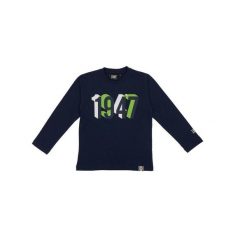 Koszulka z bawełna na outdoor na co dzień. Niebieskie koszulki damskie LEONE 1947 APPAREL, bez wzorów, z bawełny, bez kołnierzyka, bez ramiączek. W wyprzedaży za 55.90 zł.