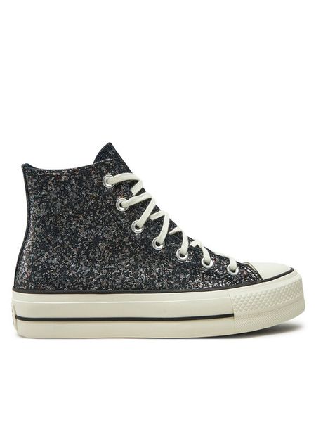 Converse Trampki Chuck Taylor All Star Lift Platform Glitter A09551C 401 Czarny. Czarne trampki damskie Converse, bez wzorów, z materiału, bez zapięcia. Za 289.99 zł.