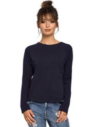 Be Wear Koszulka w kolorze granatowym rozmiar: XXL. Niebieskie bluzki damskie Be Wear, xxl, bez wzorów, bez kołnierzyka, bez ramiączek. Za 83.42 zł.