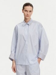 Munthe Koszula Filberto 251102325126 Niebieski Oversize. Niebieskie koszule damskie Munthe, bez wzorów, z bawełny, bez kołnierzyka, bez ramiączek. Za 479.99 zł.