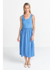 Rich & Royal Sukienka w kolorze błękitnym rozmiar: XL. Niebieskie sukienki damskie Rich & Royal, bez wzorów, z wiskozy, bez ramiączek. Za 229.95 zł.