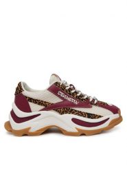 Steve Madden Sneakersy Zoomz-L SM11003503 Bordowy. Czerwone obuwie sportowe damskie Steve Madden, z materiału, bez zapięcia. Za 359.99 zł.