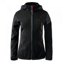 Kurtka damska Softshell Brugi 2NAX - czarna, Rozmiar XL. Czarne kurtki damskie Brugi, s, bez wzorów, z dzianiny, bez kaptura. Za 109.99 zł.
